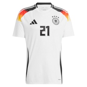 Camisola Alemanha Gundogan 21 Equipamento Principal Euro 2024 Manga Curta